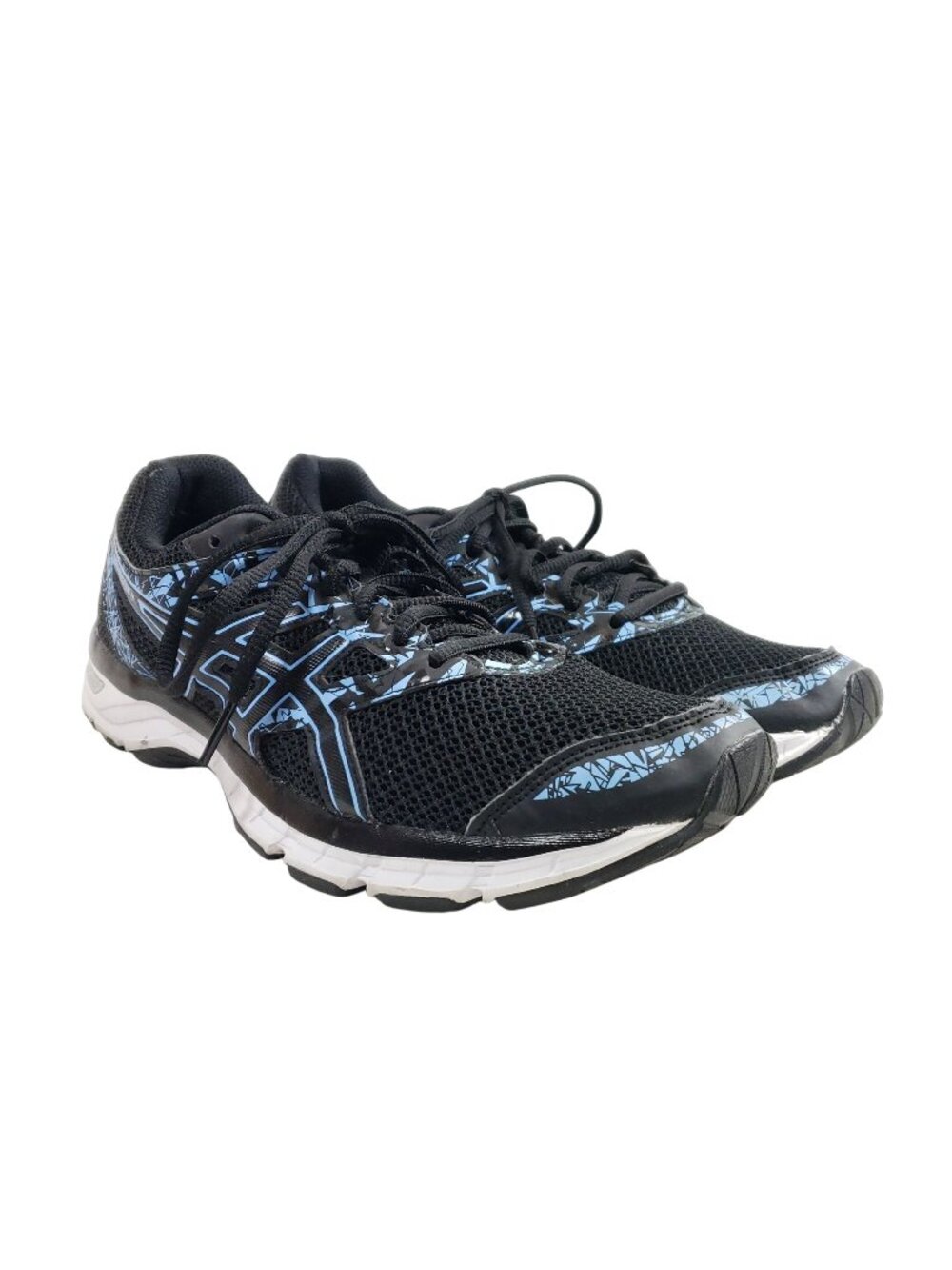 Asics Gel-Excite-4 Womens Size 9.5 Black & Blue Athletic  Running Shoes